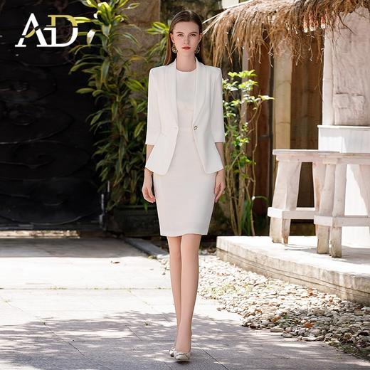AD小个子西装两件套装高级感女士职业正装御姐收腰2023新款连衣裙 商品图0
