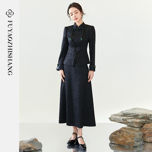 扶摇 西装外套女新中式职业套装盘扣修身上衣新款中国风西服 商品图3