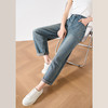 OLrain欧芮儿水洗蓝牛仔裤女春季2024年新款通勤休闲九分老爹裤 商品缩略图3