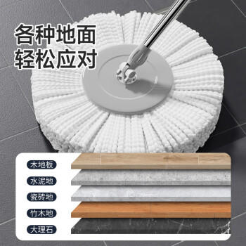 美丽雅旋转拖把替换拖墩布头共3个多款通用 商品图3