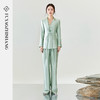扶摇 中国风盘扣绿色西装外套两件套女春高级感休闲时尚套装 商品缩略图2