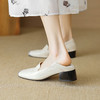 【预售5天】新款百搭，头层羊皮拼色粗跟单鞋YCJX&2822 商品缩略图4