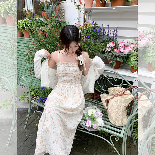 <曾小咸推荐>限时折扣 【春日花精灵】吊带碎花连衣裙 商品图1