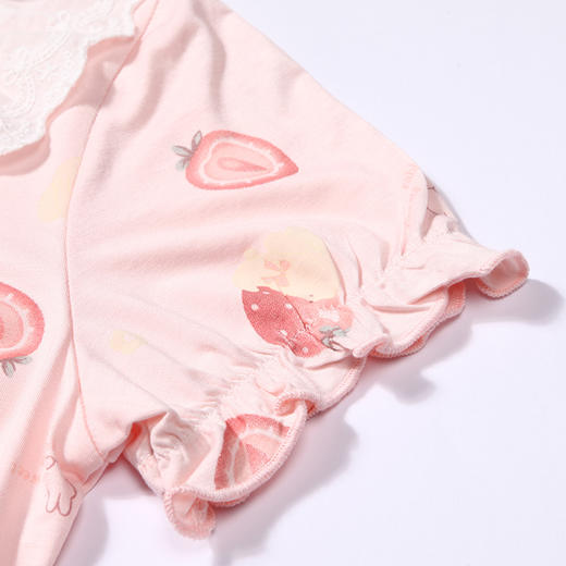 都市丽人眯雅佳生活家居春夏睡衣女童针织人棉家居服薄款短袖裙童装棉质裙装JH46A1 商品图6