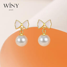 Winy925纯银仙蝶耳钉送女友闺蜜节日生日礼物