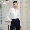 AD2024早春新款衬衫女新中式上衣时尚通勤白色衬衫内搭长袖工作服 商品缩略图3