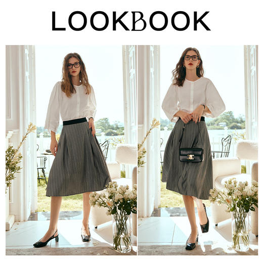 OLrain欧芮儿米白色长袖衬衫女早春2024新款宽松小众设计感上衣 商品图4