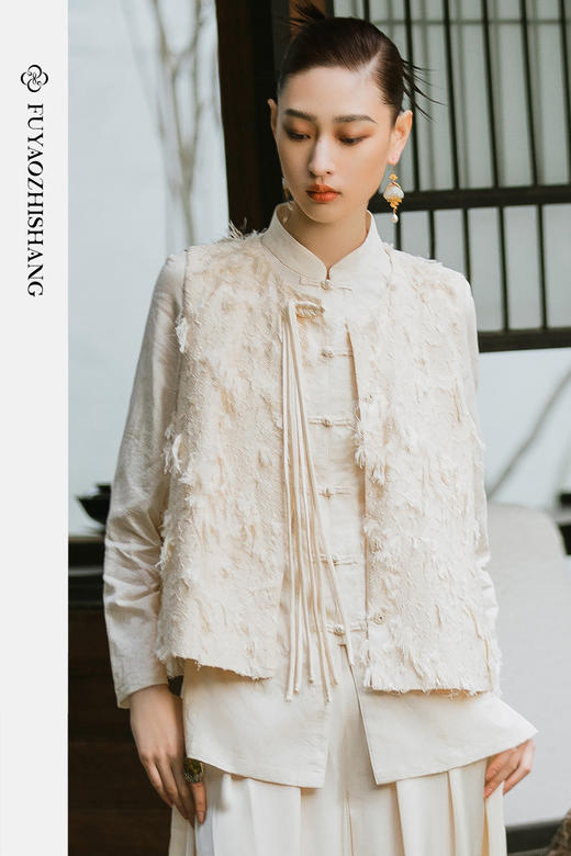 扶摇 新中式女装国风禅意盘扣上衣马甲改良汉服老钱风马夹 商品图5