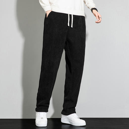 【灯芯绒】【DCS】大依优型大码休闲裤直筒运动裤弹力松紧腰弹力加肥加大宽松大码男士长 商品图1