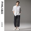 PINLI品立夏季新款拼接短袖T恤男士潮牌纯色宽松休闲体恤上衣B242111001 商品缩略图1