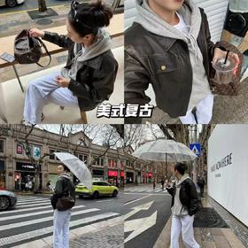 新品上身 | 皮革夹克混搭运动套装也很有feel~🙌