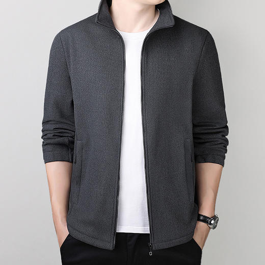 【新款DCS】大依优型大码立领外套夹克加肥加大肥佬休闲上衣男士胖子 商品图0