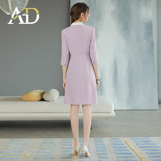AD紫色西装连衣裙女时尚通勤正装气质御姐范高级感职业装套装裙 商品图4