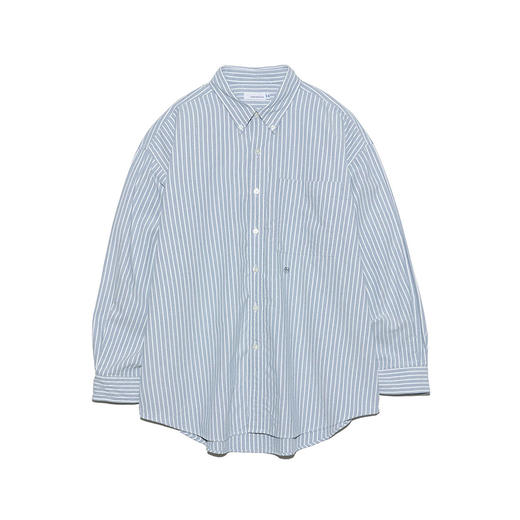 nanamica Button Stripe Shirt 女装纽扣领机能性经典款条纹衬衫 商品图4