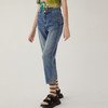 谜底牛仔裤女2024夏季新款简约时尚弹力水洗牛仔九分裤246MK7017 商品缩略图1