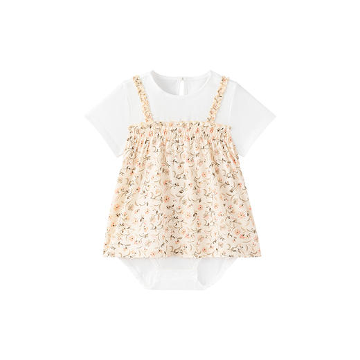 【商场同款】英氏童装哈衣假两件连体衣女宝宝衣服夏季新款Z 商品图3