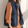 雀说工装风宽松外搭休闲牛仔无袖坎肩背心AL511 商品缩略图0