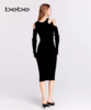 【2F】bebe2024春季新款女士不对称肩部设计长袖针织连衣裙 商品缩略图1