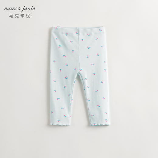 马克珍妮女童无感印花弹力罗纹打底裤儿童裤子2024春装新款240720 商品图3