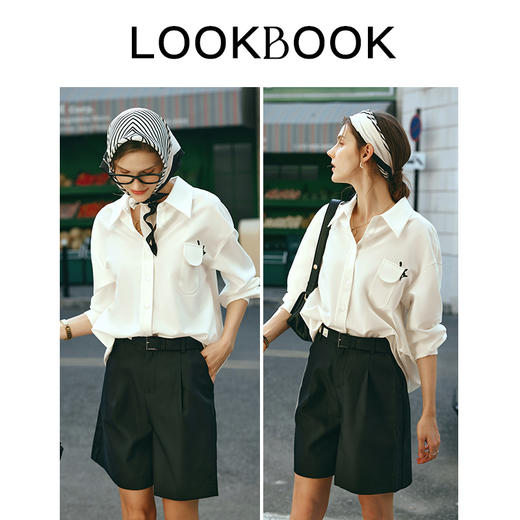 欧芮儿法式米白色衬衫女春日2024新款刺绣长袖衬衣气质上衣高级感 商品图3