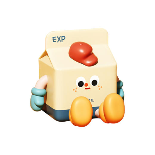 牛奶盒小夜灯创意可爱摆件卡通卧室定时儿童充电床头灯睡觉灯 心选到家 商品图4