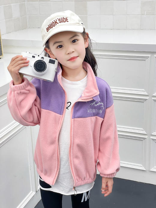 69元两件！新增拼色款【贝叮熊摇粒绒保暖外套】品质很好！出行必备！潮童休闲运动外套商场大几百的品质！ 商品图1