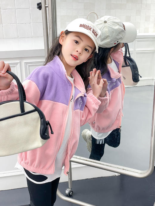 69元两件！新增拼色款【贝叮熊摇粒绒保暖外套】品质很好！出行必备！潮童休闲运动外套商场大几百的品质！ 商品图2