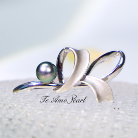 【丝带结】大溪地珍珠胸针