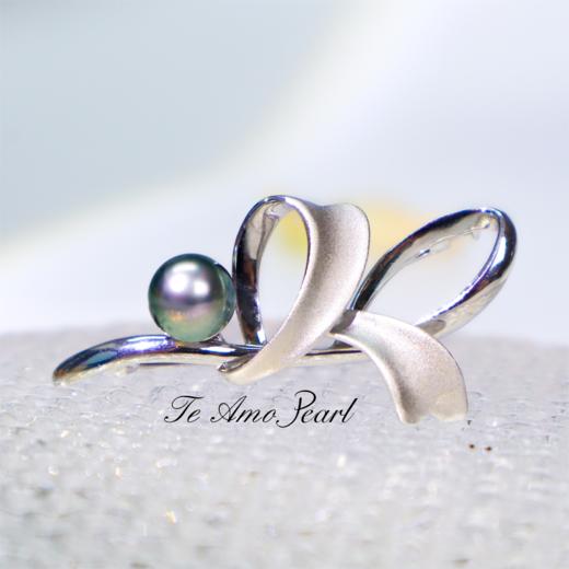 【丝带结】大溪地珍珠胸针 商品图0