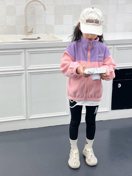 69元两件！新增拼色款【贝叮熊摇粒绒保暖外套】品质很好！出行必备！潮童休闲运动外套商场大几百的品质！ 商品图4