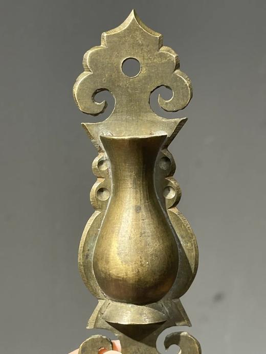 青铜如意云框壁瓶一对，顺丰包邮 商品图9