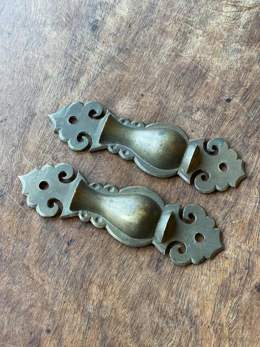 青铜如意云框壁瓶一对，顺丰包邮 商品图2