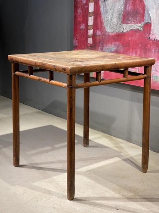 瘿木桌板榆木正方桌，顺丰包邮 商品图2