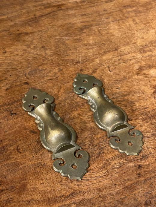 青铜如意云框壁瓶一对，顺丰包邮 商品图1