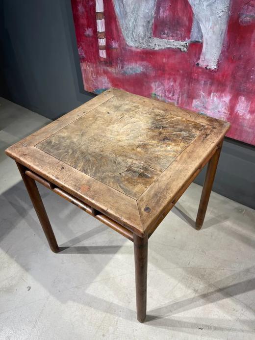 瘿木桌板榆木正方桌，顺丰包邮 商品图5