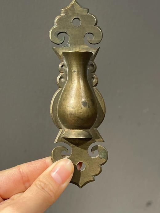 青铜如意云框壁瓶一对，顺丰包邮 商品图8