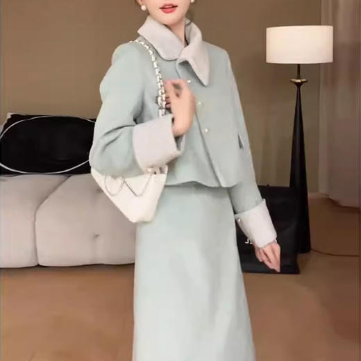 裁缝学苑AQ239一整套小洋装小香风毛呢外套半身裙套装纸样女装服装打板 商品图4