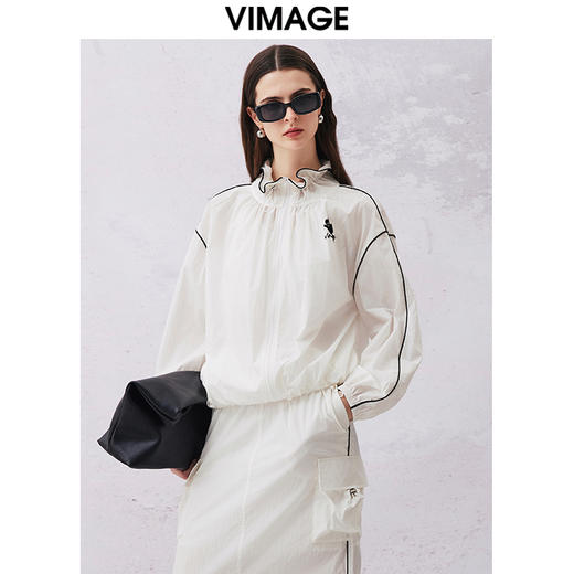 VIMAGE纬漫纪春季新款显瘦休闲外套V2103712 商品图5