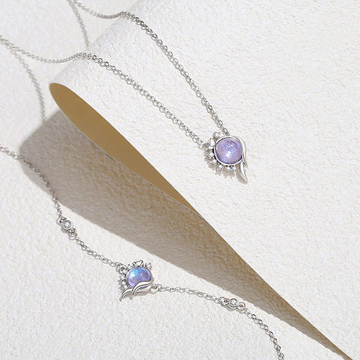 【蝶恋鸢尾】S925银琉璃石项链【JHY-N000068B】 商品图3