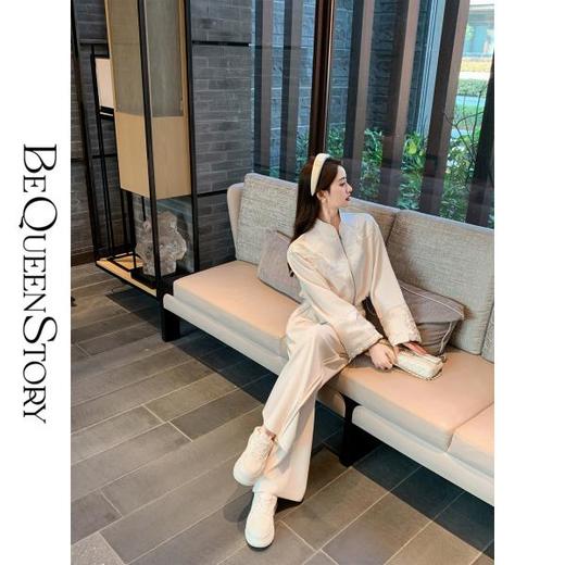 【年终福利，不退不换】  【凝脂美人】新中式婉约天丝棉拼接提花气质国风套装 商品图4