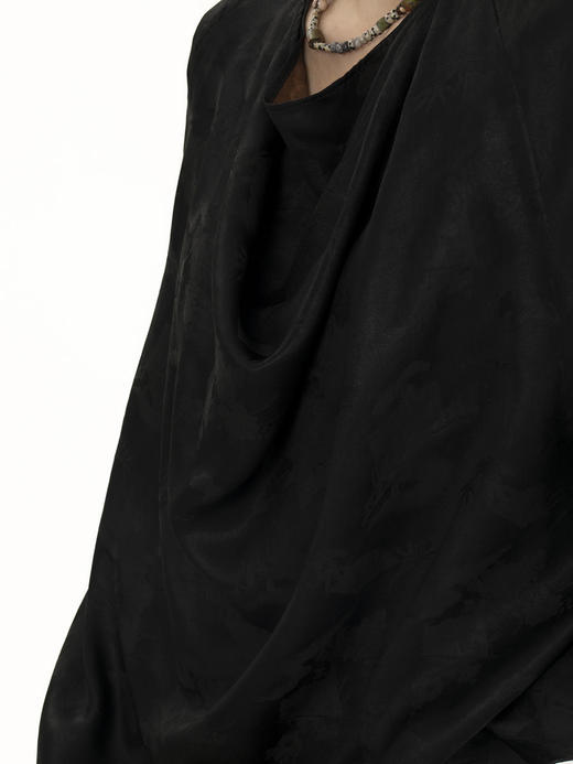 微瑕秒杀|  盛唐牡丹 |市隐系列一字肩宽松上衣[特价品]](特殊商品不退不换) 商品图7