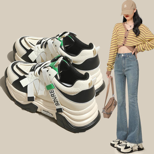 品质好货 | Safiya/索菲娅2024春季网红增高撞色厚底休闲老爹鞋 SF41112714 商品图6