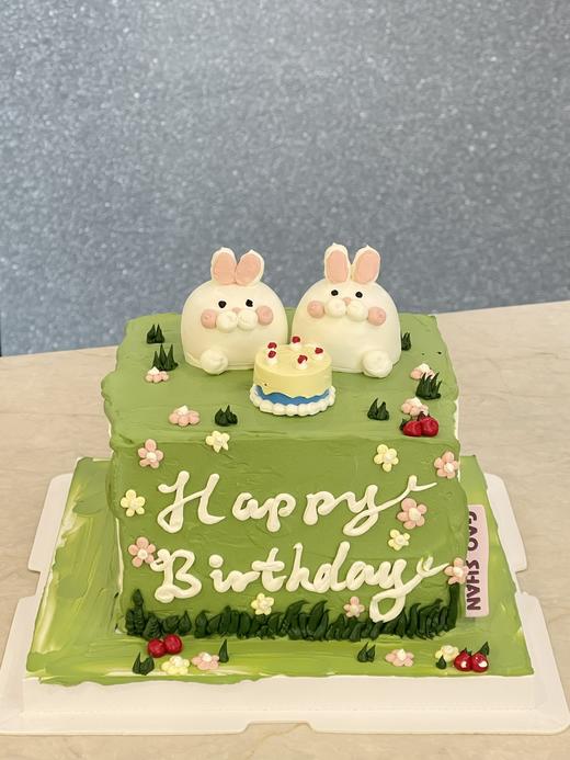 可爱兔兔方形蛋糕 商品图1