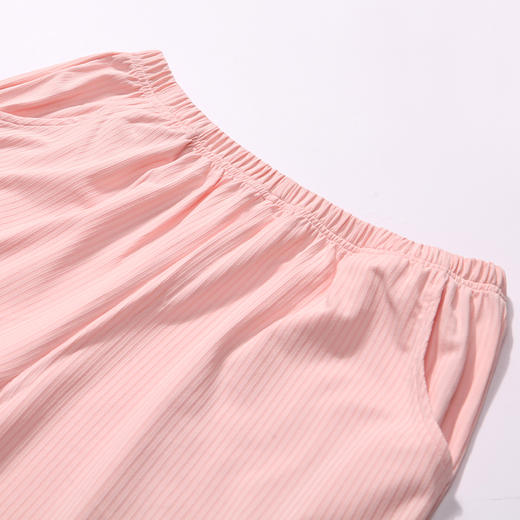 都市丽人生活家居春夏睡衣女牛奶丝抽条家居服薄款短袖短裤女士牛奶丝套装LH42C9 商品图7