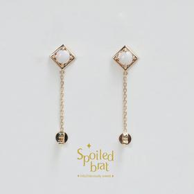SpoiledBrat Jewelry18k金气质欧珀链条耳钉