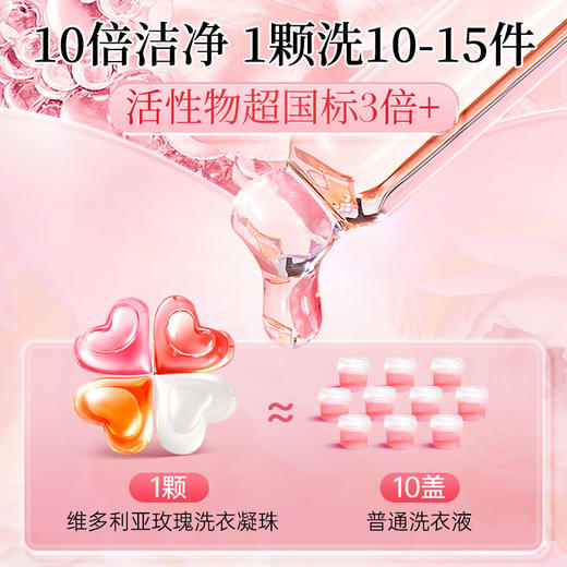 蔬果园大师调香维多利亚玫瑰精油香氛4D洗衣凝珠 10g/颗 商品图1