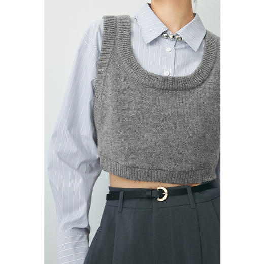 【严选】诗凡黎春短款假两件上衣SF2330031 商品图3