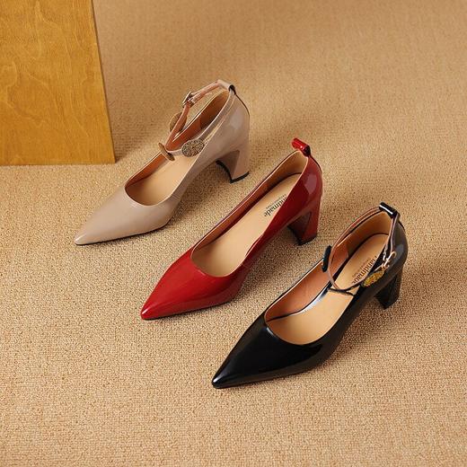 【预售5天】法式晚风单鞋，新款牛皮尖头高跟浅口女鞋LD&6716 商品图2