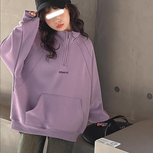 裁缝学苑TQ108立领半拉链卫衣纸样儿童新款童装套头衫拼接上衣样板 商品图5