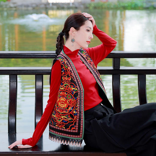 繁花有期刺绣马甲  第二批升级版来啦！ 商品图2